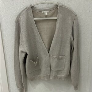 Versona Silver Knit V-Neck Cardigan